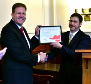 Governor Sununu and Todd Fahey, NH State AARP Director