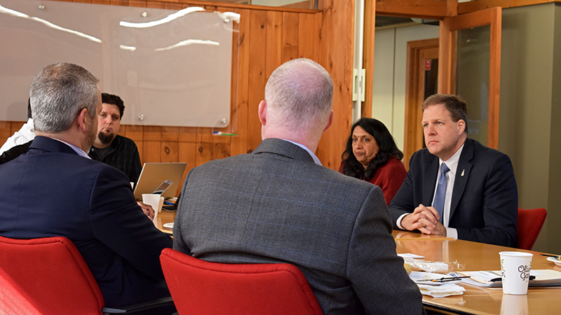 Governor Chris Sununu Meets With Business Leaders In Nashua New Hampshire Governor